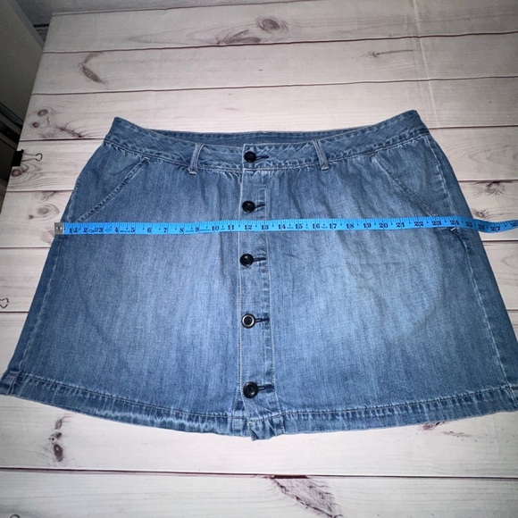 Old Navy Denim Button-Front Mini Skirt Size 20 Office School Church Date Night - Picture 5 of 7
